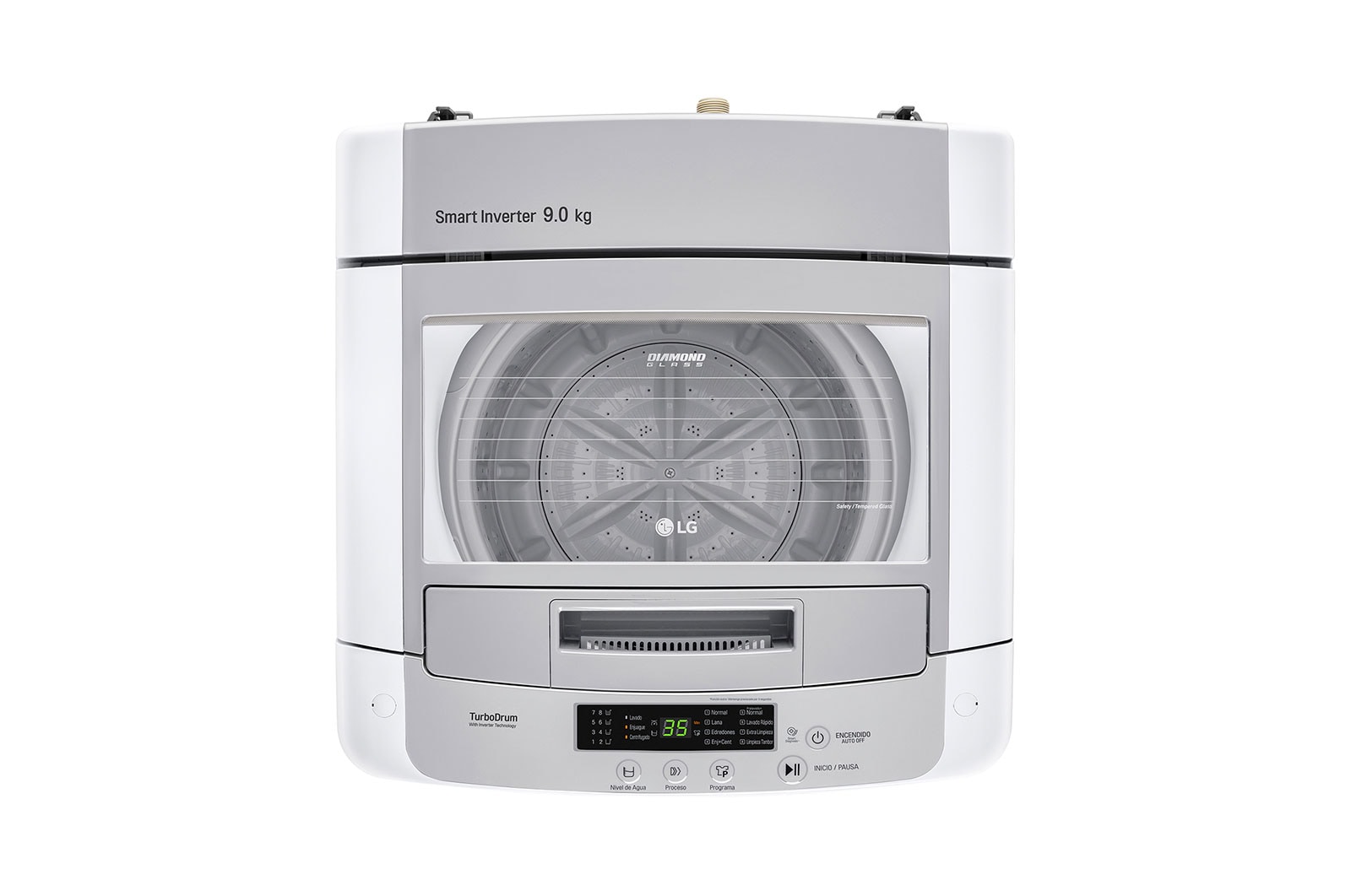 LG Lavadora de Carga Superior con motor Smart Inverter y capacidad total de 9 Kilos, WT9WPB2