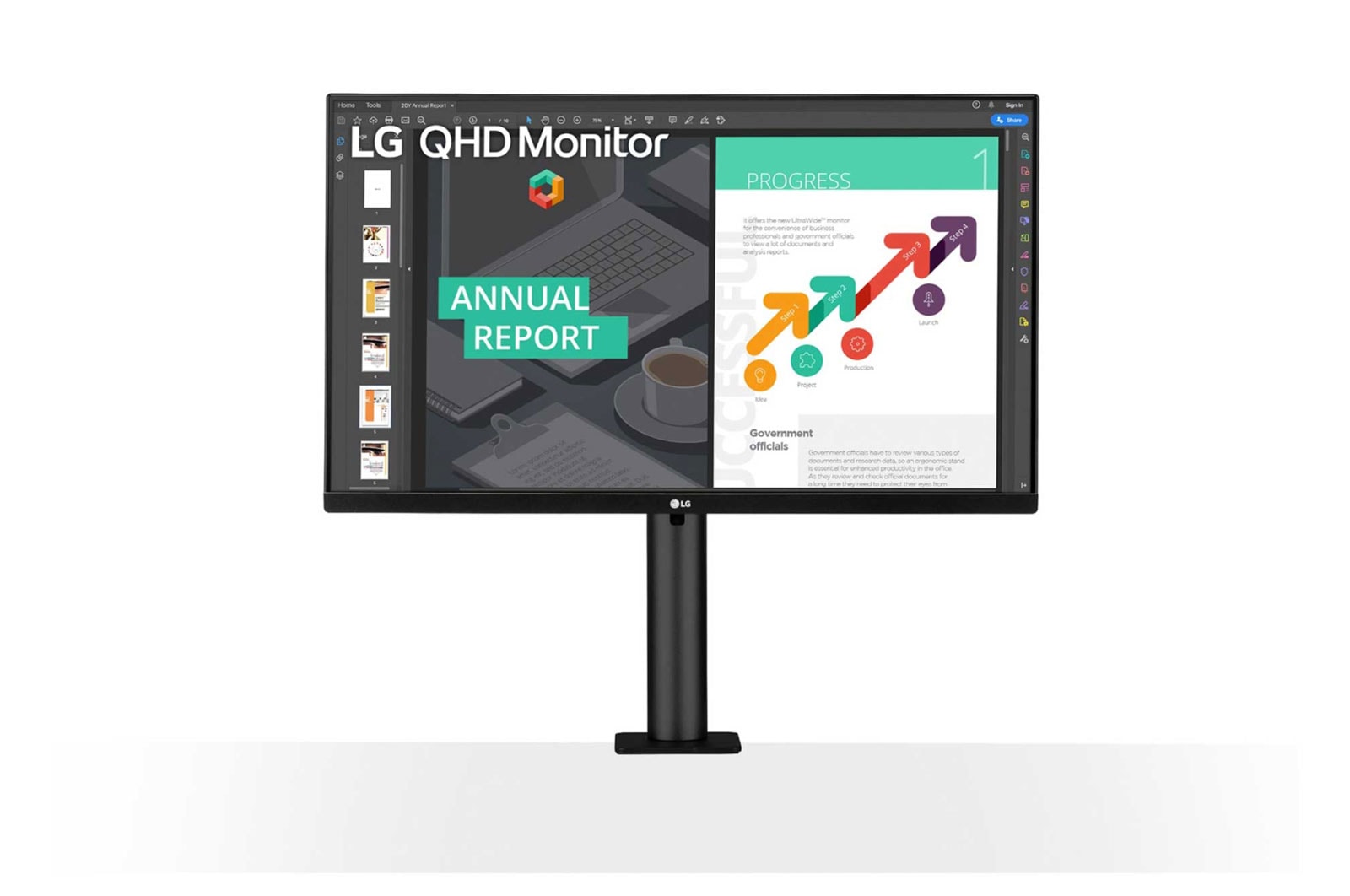 LG 27'' QHD (2560x1440) Ergo IPS Monitor con USB Type-C™, 27QN880-B