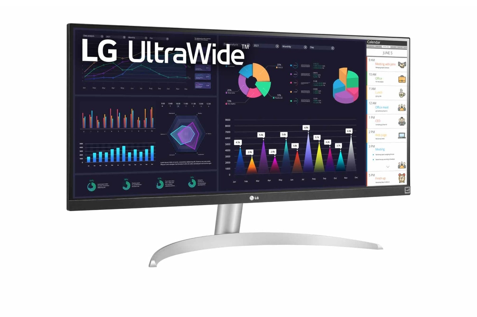 LG  Monitor 29" 21:9 UltraWide™ Full HD IPS con AMD FreeSync™ , 29WQ600-W