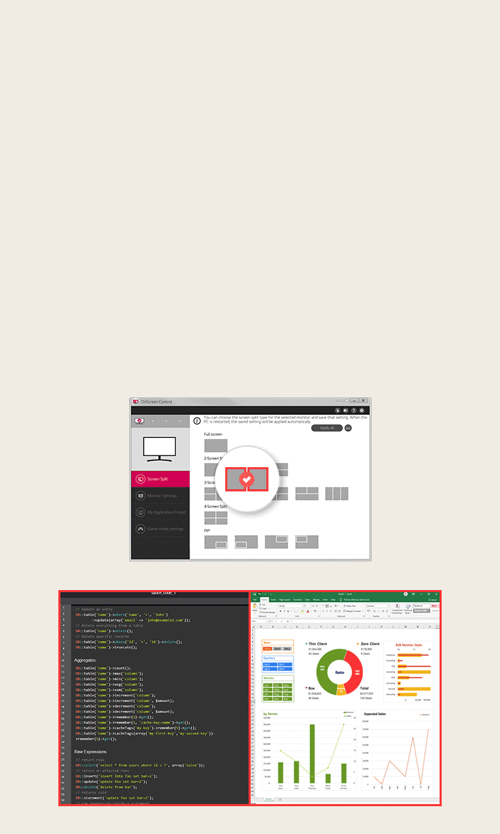 OnScreen Control offering Easier User Interface.