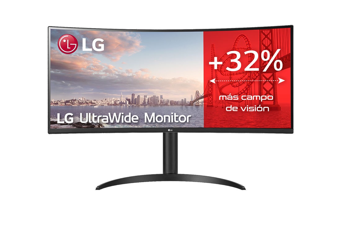 LG 34WP65C-B - Monitor Ultrapanorámico 21:9 LG UltraWide (Panel VA: 3440x1440, 160Hz, 300cd/m², 3000:1, sRGB>99%, curvo); AMD FreSync™ Premium; 5ms (1ms con MBR); HDR10; Estabilizador de Negros; Modo Lectura., 34WP65C-B