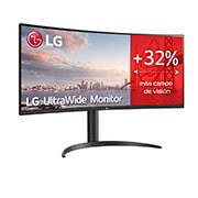 LG 34WP65C-B - Monitor Ultrapanorámico 21:9 LG UltraWide (Panel VA: 3440x1440, 160Hz, 300cd/m², 3000:1, sRGB>99%, curvo); AMD FreSync™ Premium; 5ms (1ms con MBR); HDR10; Estabilizador de Negros; Modo Lectura., 34WP65C-B