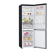 side view open door with food