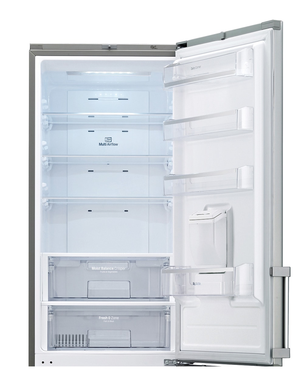 LG Refrigerador Bottom Freezer con dispensador de agua, capacidad de 339 L y manillas de fácil acceso, GW-F459BSQW