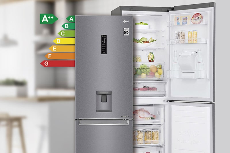 LG Refrigerador Bottom Freezer con motor Inverter Linear Compressor y capacidad total de 336 Lts, LB37SPGK