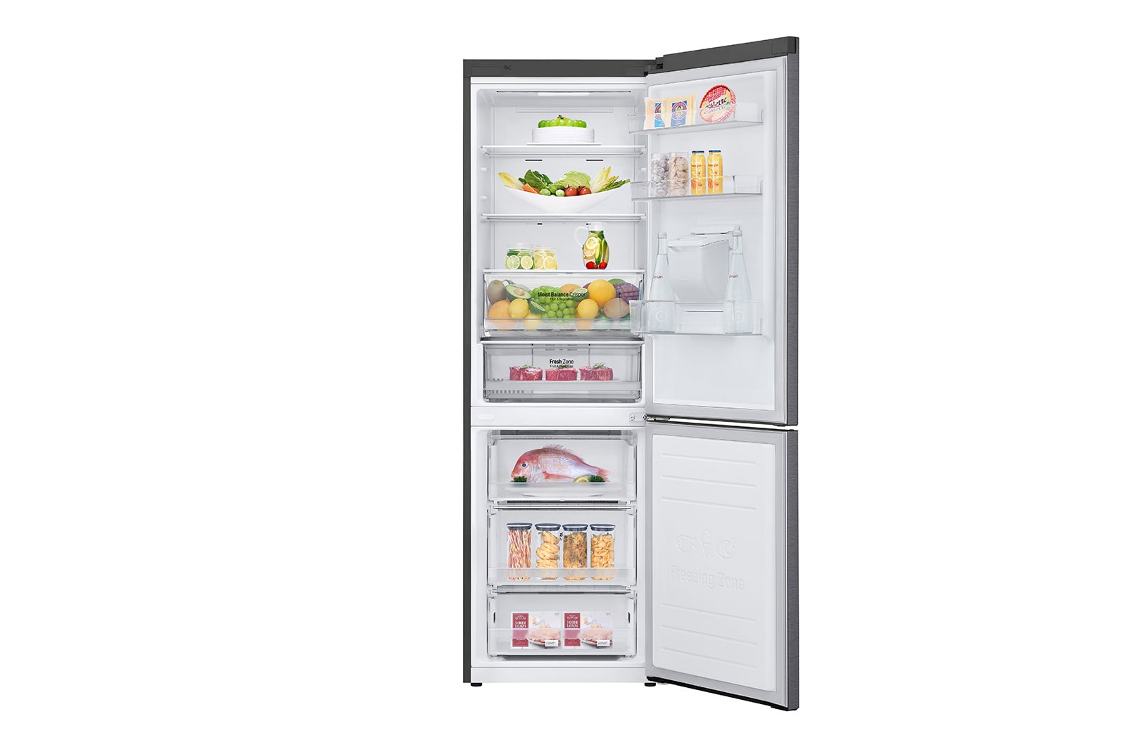LG Refrigerador Bottom Freezer con motor Inverter Linear Compressor y capacidad total de 336 Lts, LB37SPGK