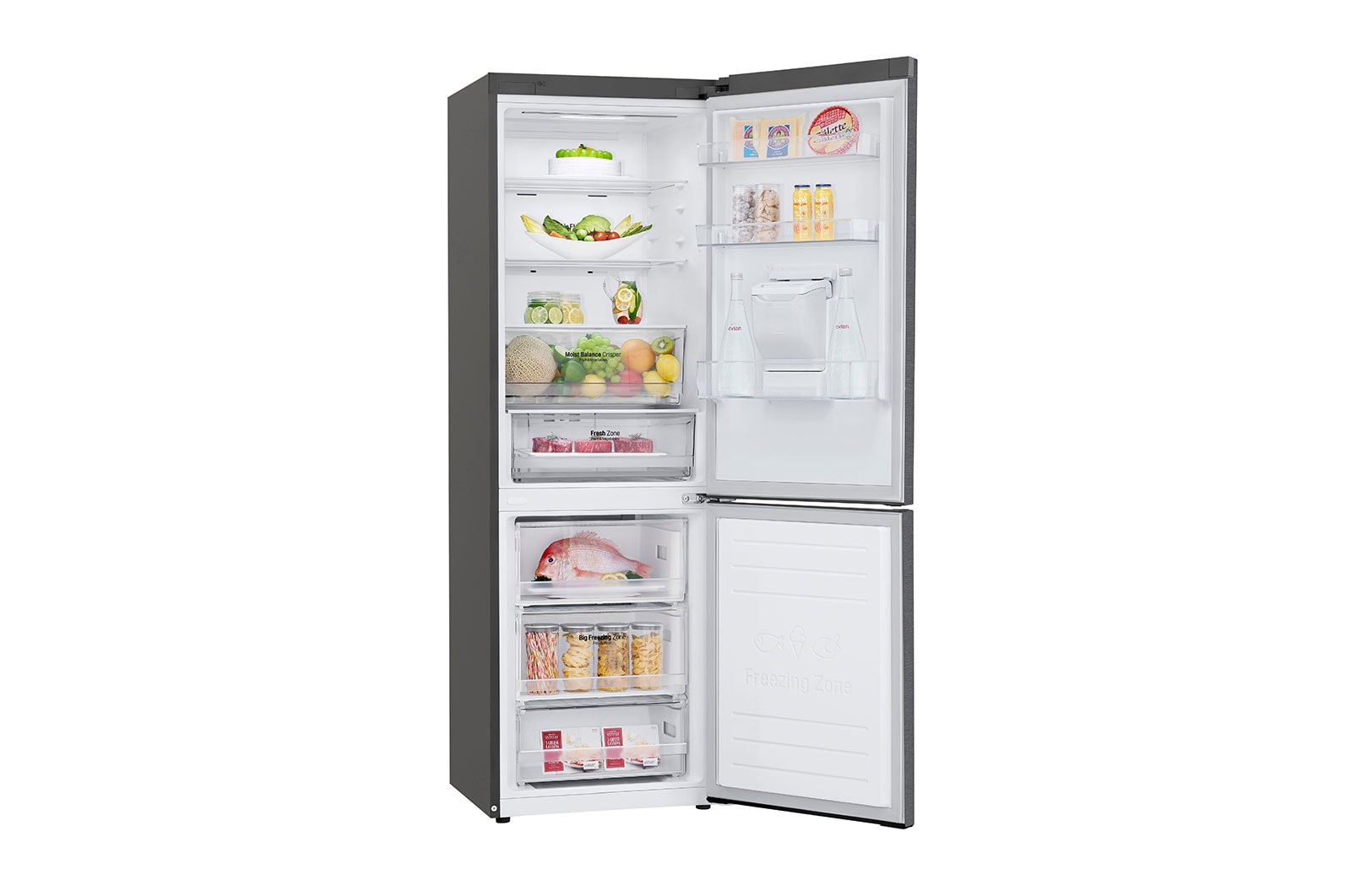 LG Refrigerador Bottom Freezer con motor Inverter Linear Compressor y capacidad total de 336 Lts, LB37SPGK