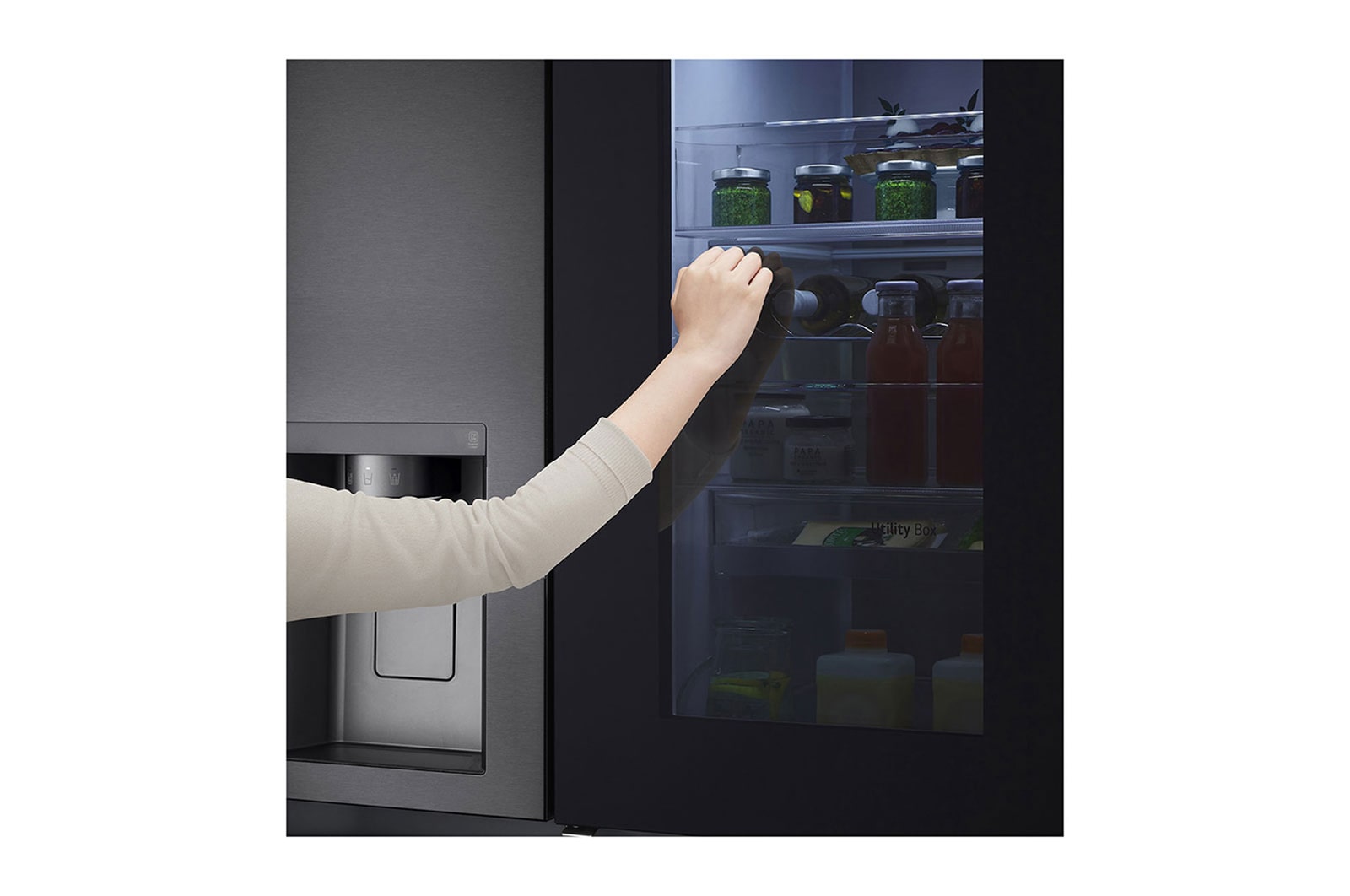 LG Refrigerador Side by Side de 598 L con InstaView™ Craft Ice™ - Negro , LS66SXTC