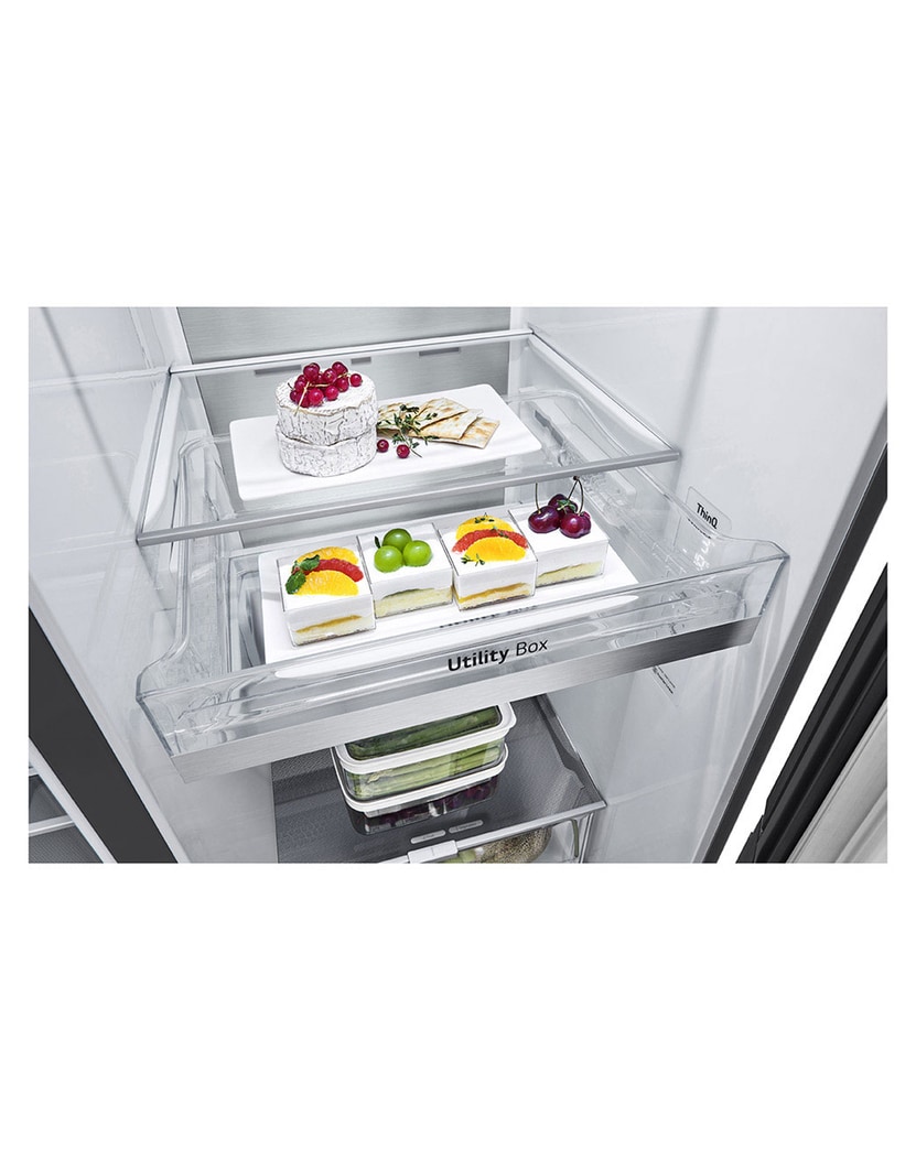 LG Refrigerador Side by Side de 598 L con InstaView™ Craft Ice™ - Negro , LS66SXTC