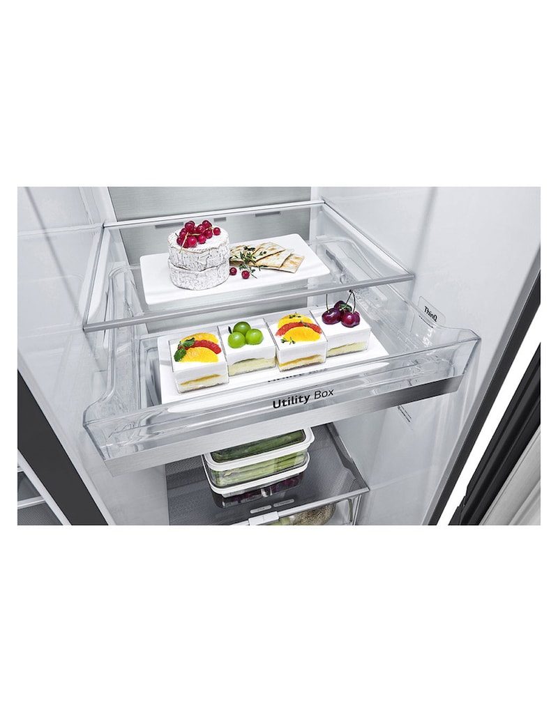 LG Refrigerador Side by Side de 598 L con InstaView™ Craft Ice™ - Negro , LS66SXTC