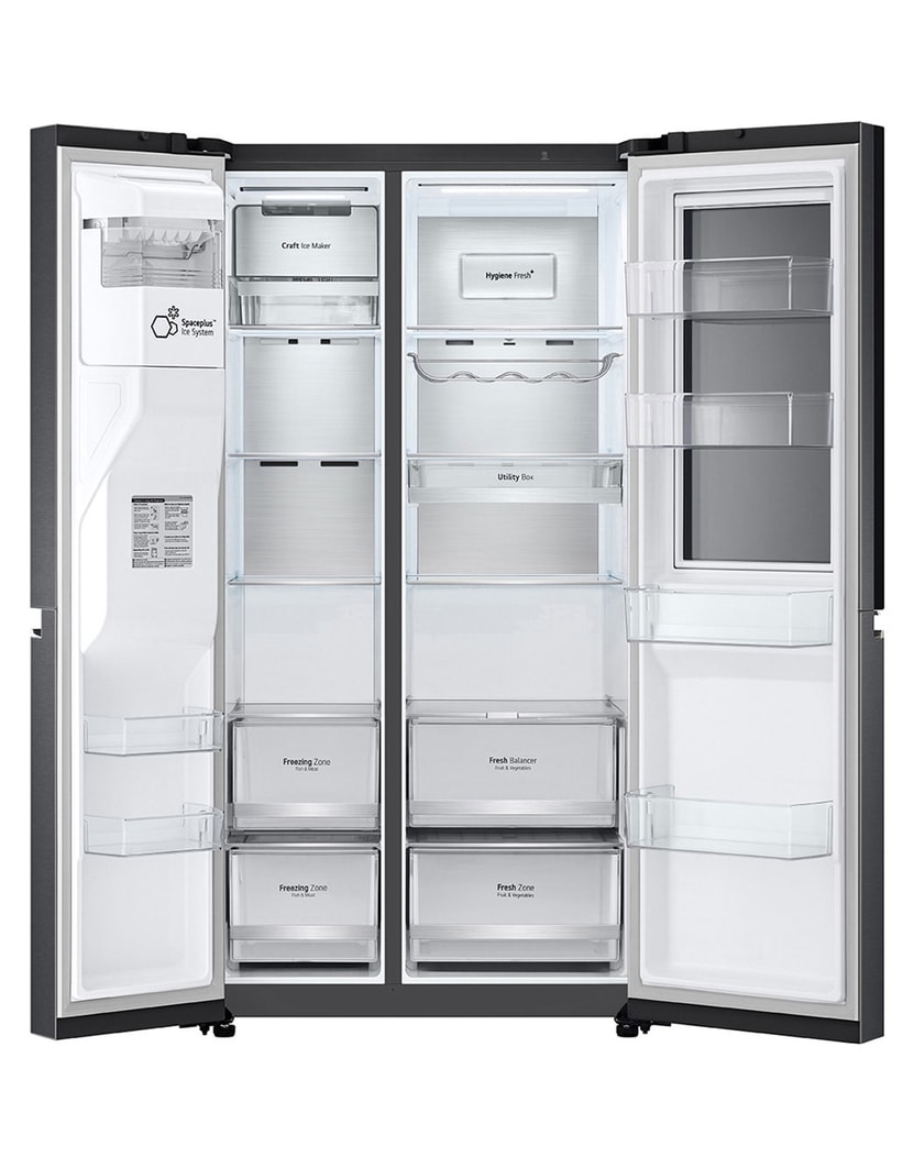 LG Refrigerador Side by Side de 598 L con InstaView™ Craft Ice™ - Negro , LS66SXTC