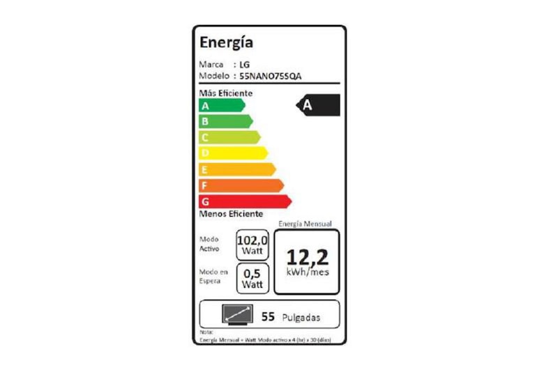 LG NanoCell 55'' NANO75 4K Smart TV con ThinQ AI (Inteligencia Artificial), 4K Procesador Inteligente α5 generación 5, 55NANO75SQA