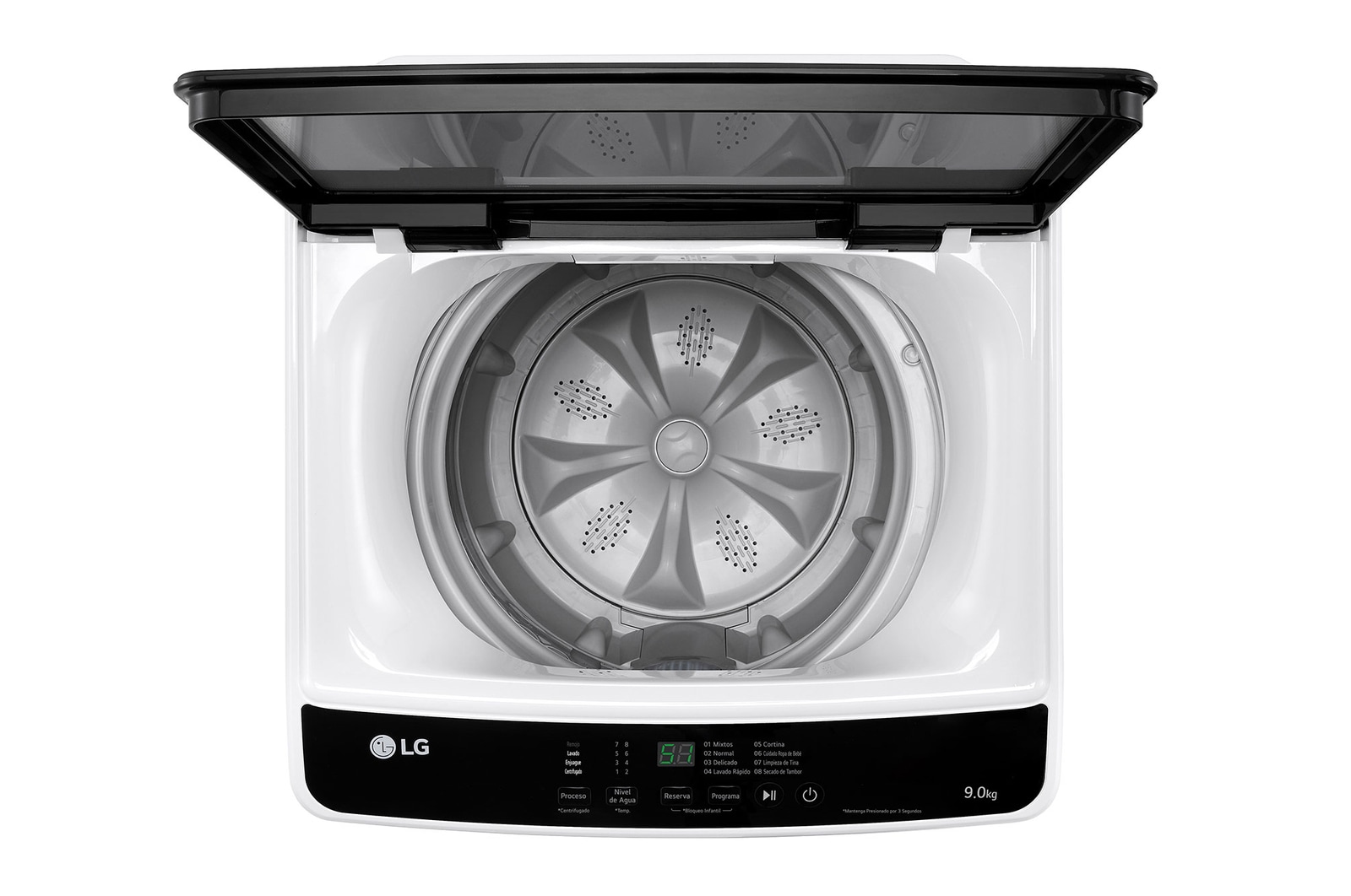 Top view with door open