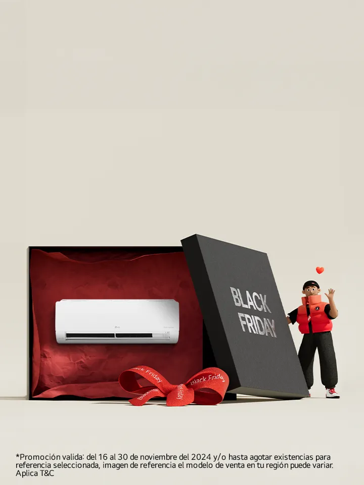 Black Friday LG Aire Acondicionado dentro de regalo