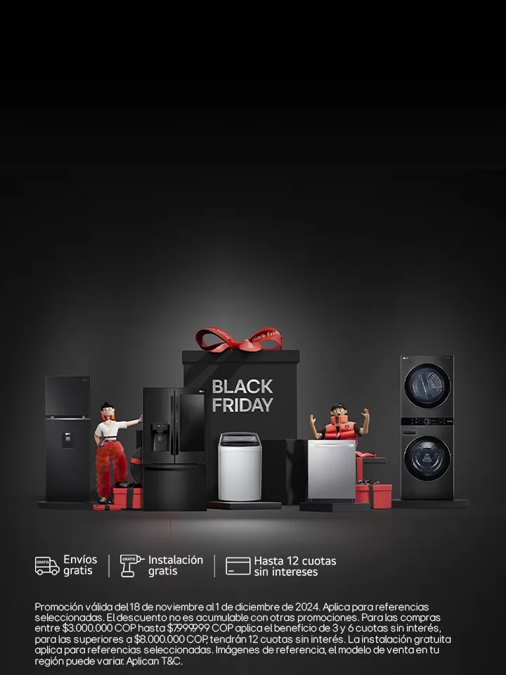 Neveras, WashTower, Lavadora, Secadora, Lavavajillas LG con un Regalo Grande Black Friday