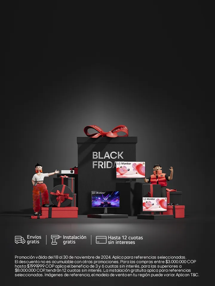 Monitores y Proyectores LG con un Regalo Grande Black Friday