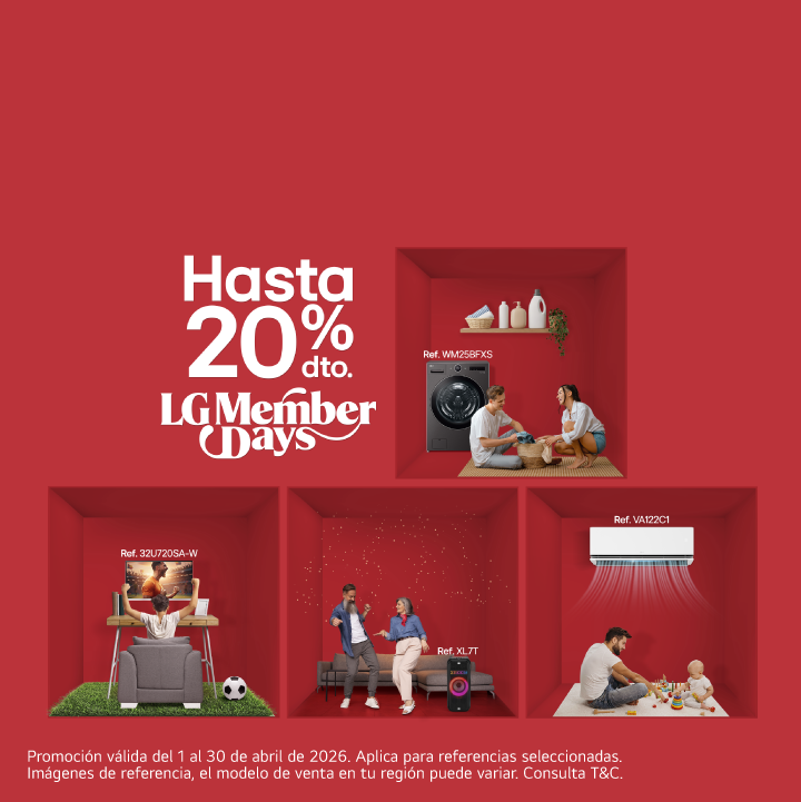 banner promocional LG Members hasta el 20% de descuento