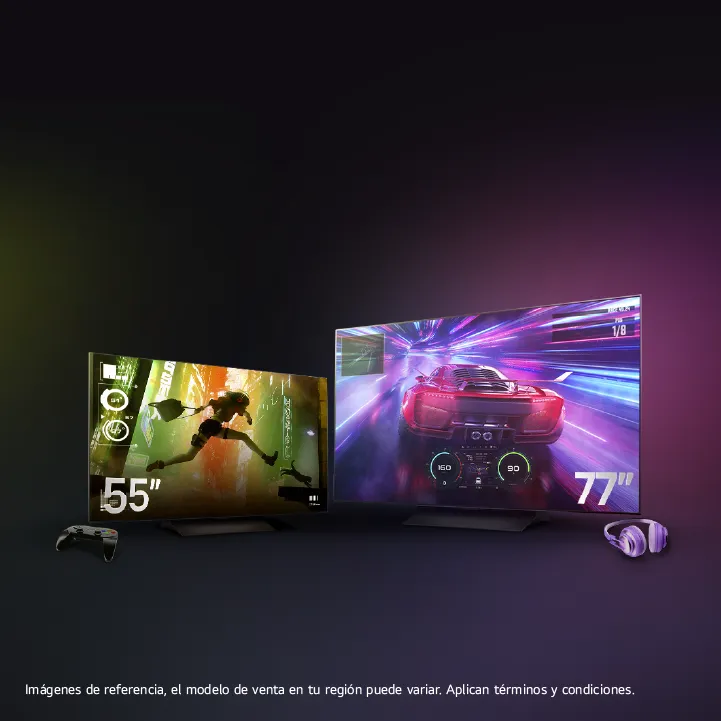 Television LG Gaming de 55 y 77 pulgagas con control de video juegos y audifonos