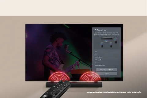 Tv, Barra de Sonido y control remoto LG