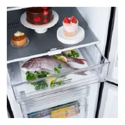 Nevera mostrando el cajón Fresh Converter para refrigerar pescado