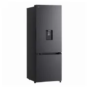 Nevera LG negra mate vista frontal derecha