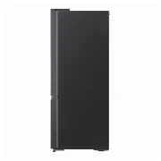 Nevera LG negra mate vista lateral derecha