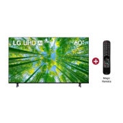 Vista frontal TV LG UHD AI 60", incluye Magic Remote