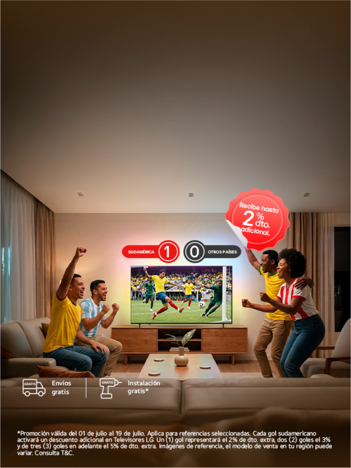 Cada Gol sudamericano es más descuento en tu TV LG