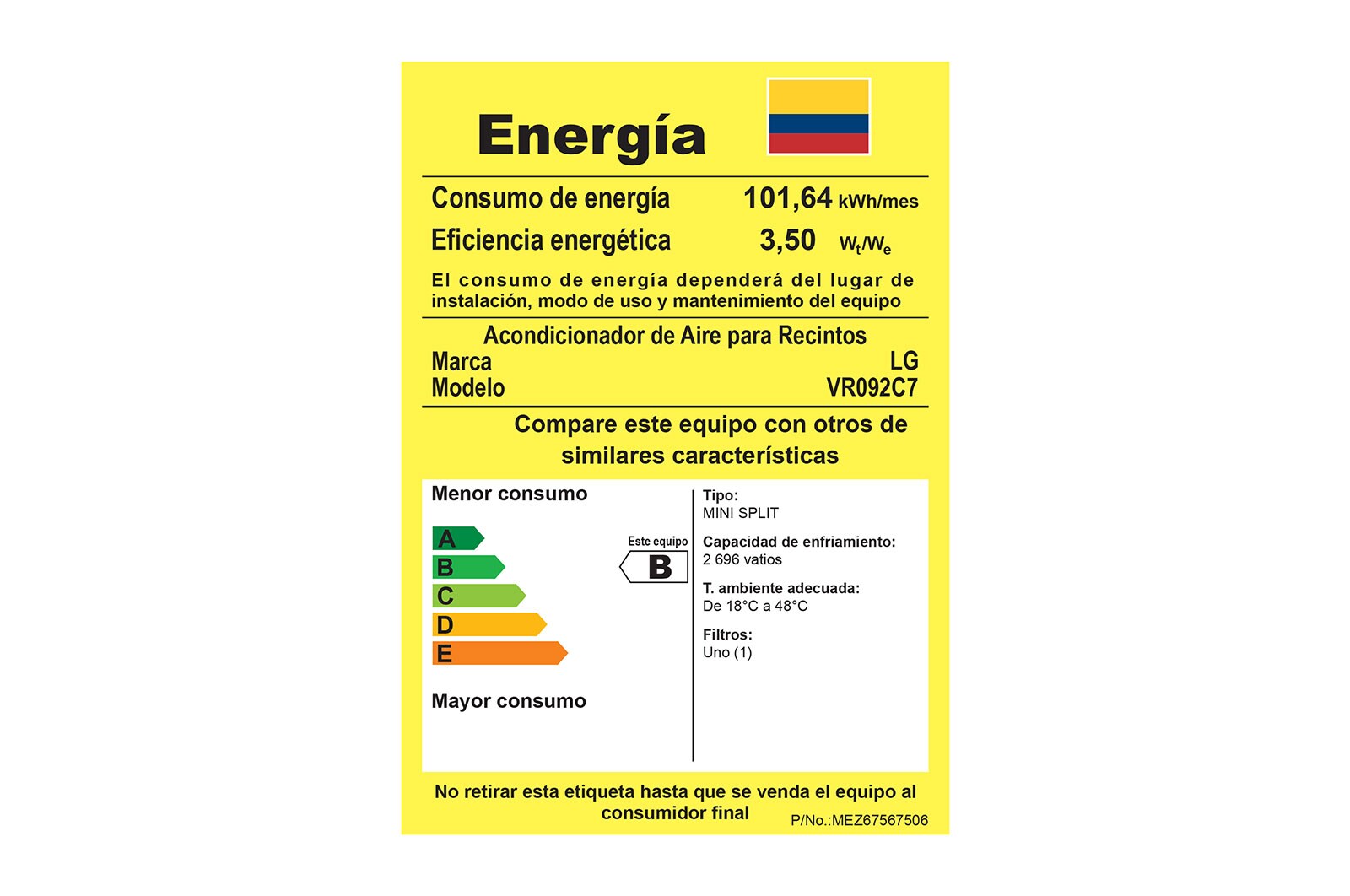 LG Aire Acondicionado Artcool 9.000 BTU, 220V , Dual Inverter, diseño de lujo, Ahorro de Energía, Control por comandos de Voz, Anticorrosión Gold Fin, Plasmaster Ionizer., VR092C7