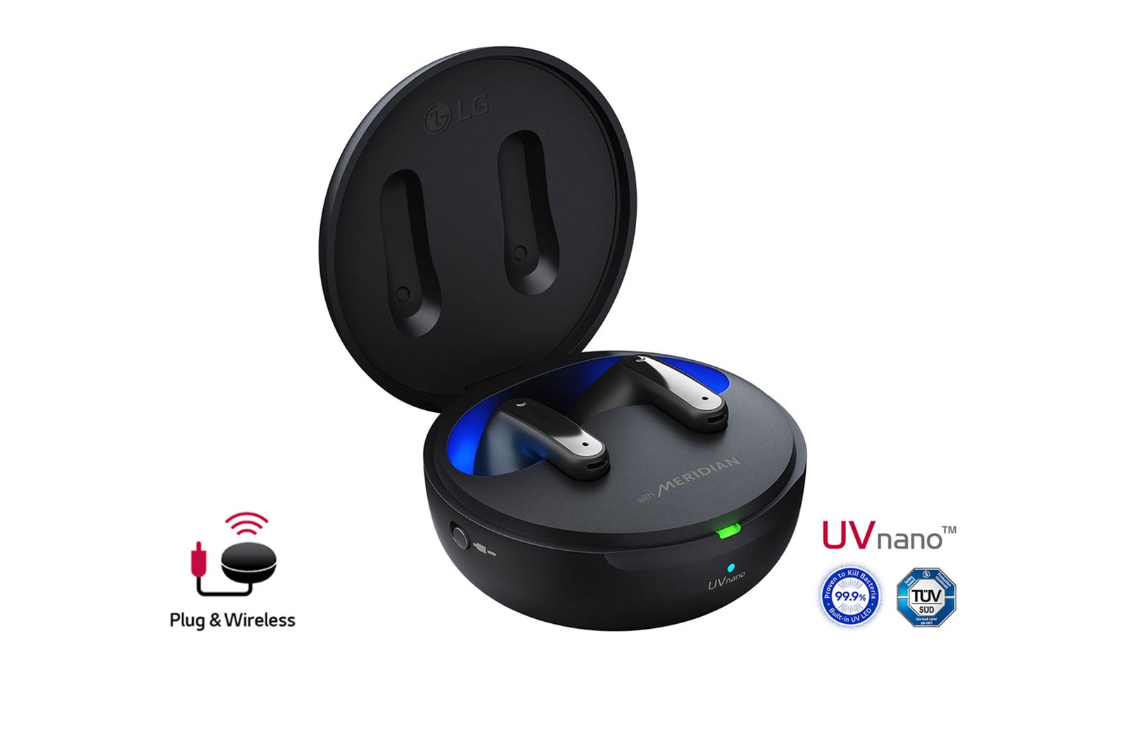 LG TONE Free FP9 Auriculares Plug and Wireless | True Wireless | Bluetooth | UVnano, TONE-FP9