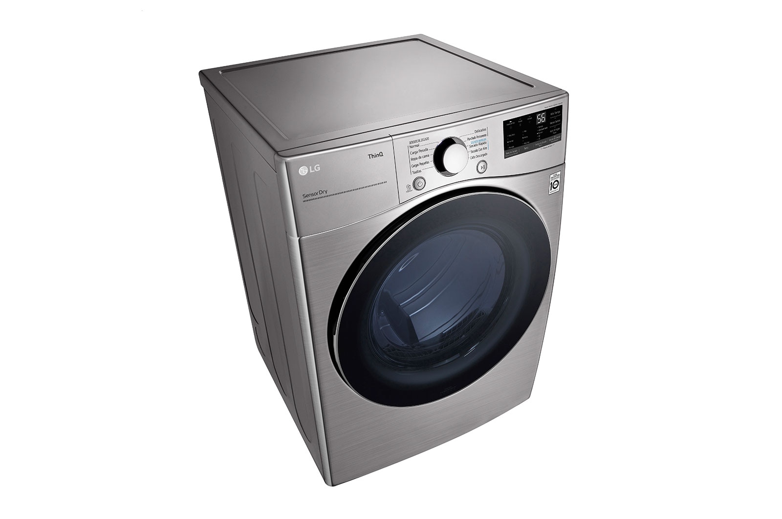 LG Secadora Carga Frontal - DF22VV2R-22kg/48lbs -Color Acero Inox -ThinQ, DF22VV2R