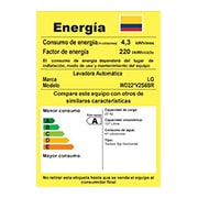 Consumo energético LG Lavadora WD22VV2S6BR.