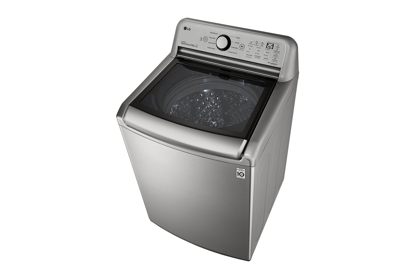 LG Lavadora LG Carga Superior Inverter DD con sistema 6 Motion DD 25 Kg - Silver, WT25VT6HK