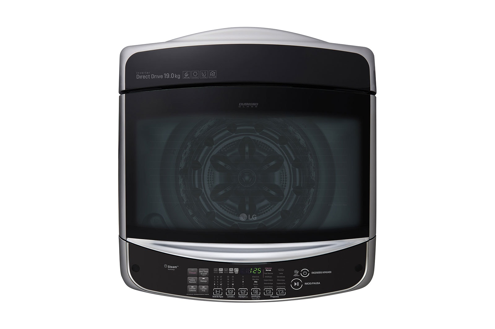 LG Lavadora LG 6Motion DD, Carga Superior, 42lbs/19kg , COLOR TIPO ACERO INOX, WFS1939EKD.ASSECOL