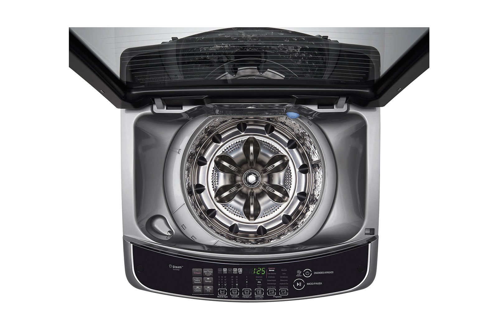 LG Lavadora LG 6Motion DD, Carga Superior, 42lbs/19kg , COLOR TIPO ACERO INOX, WFS1939EKD.ASSECOL