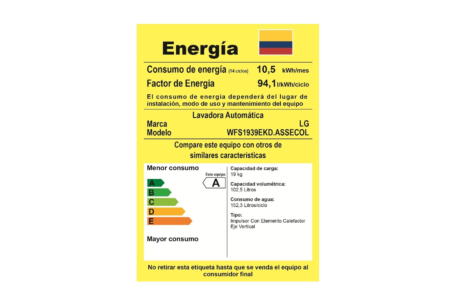 LG Lavadora LG 6Motion DD, Carga Superior, 42lbs/19kg , COLOR TIPO ACERO INOX, WFS1939EKD.ASSECOL