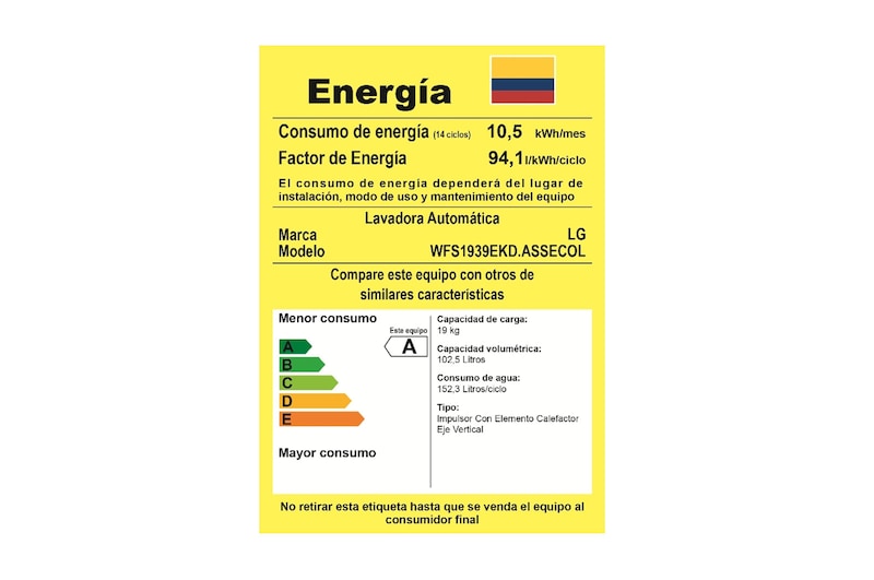 LG Lavadora LG 6Motion DD, Carga Superior, 42lbs/19kg , COLOR TIPO ACERO INOX, WFS1939EKD.ASSECOL