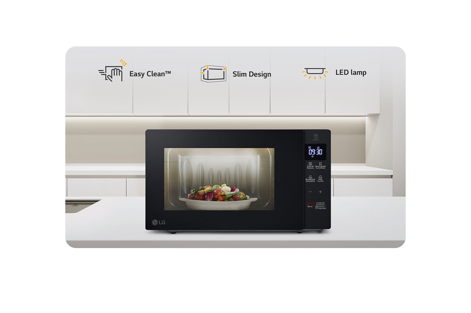 LG Horno Microondas - MS2032GAS NeoChef Slim - 20 lt - Solo, MS2032GAS