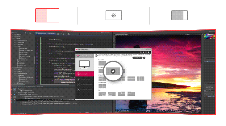 Control en pantalla ofrece una interfaz de usuario más sencilla.