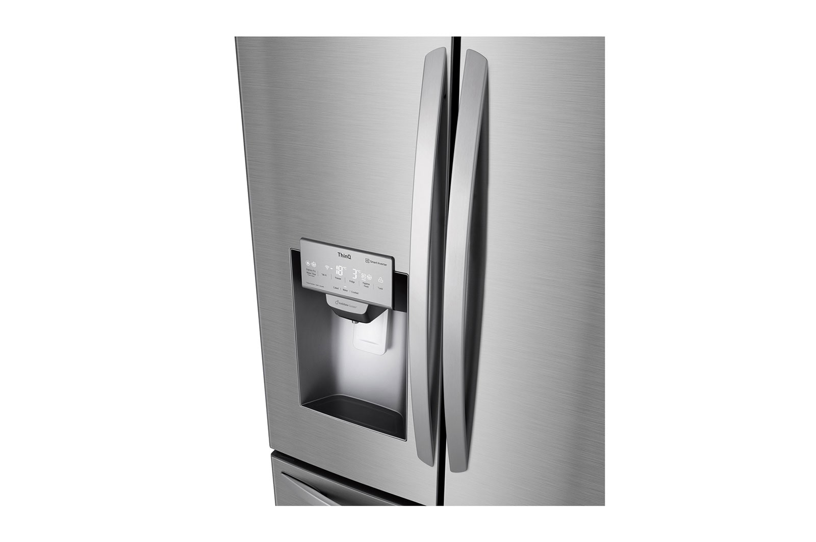 LG Nevecon LG French Door 793L Plata Disp. de agua/hielo , GM78SGP