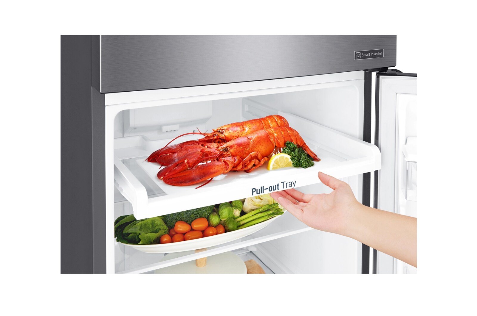 LG Nevera LG Top Mount, Tecnología Door Cooling™, capacidad 272 LTS, Inverter Linear Compresor, GT29WPPDC