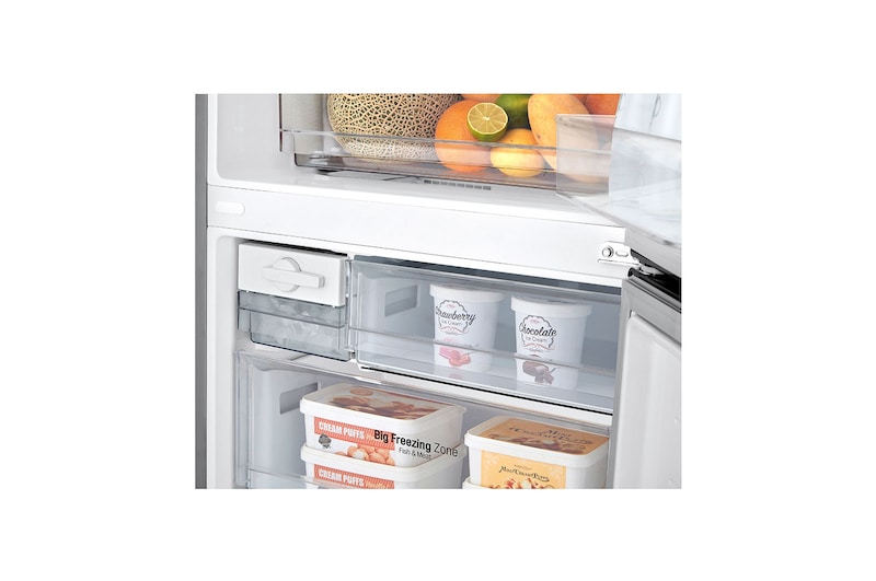 LG Nevera LG Bottom Freezer, 454lts, Tecnología NatureFRESH, Acabado Platinum Silver, LB41WPP