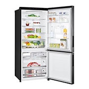 LG Nevera LG Bottom Freezer, 454lts, Tecnología NatureFRESH, Acabado Matte Black Steel, LB41WPT