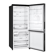 LG Nevera LG Bottom Freezer, 454lts, Tecnología NatureFRESH, Acabado Matte Black Steel, LB41WPT