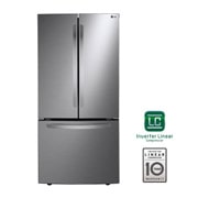 LG Nevecón French Door, Tecnología Door Cooling™, capacidad 716 LTS, acabado Platinum Silver, Inverter Lineal Compressor, LM65BGSK