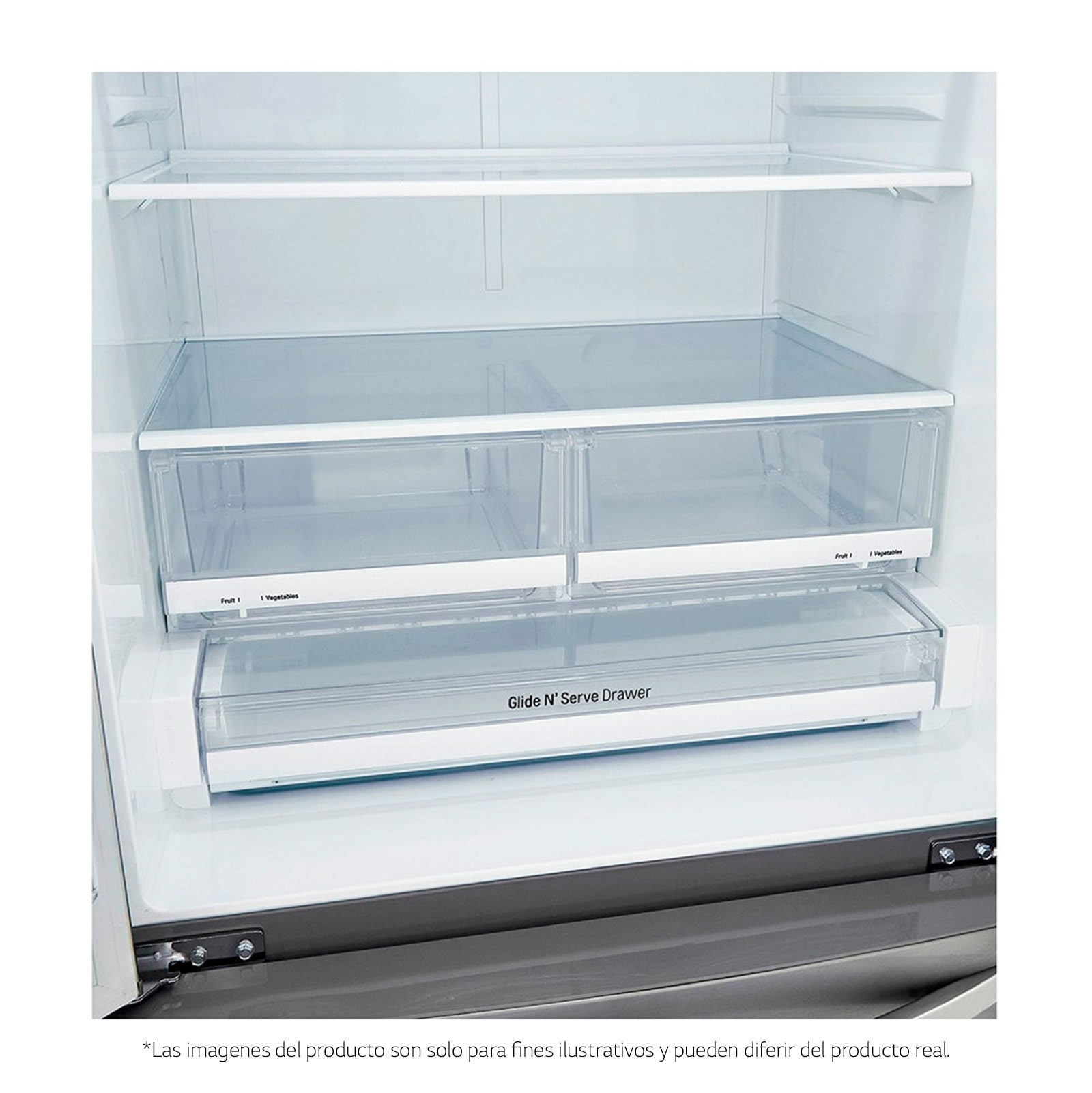 LG Nevecón French Door, Tecnología Door Cooling™, capacidad 716 LTS, acabado Platinum Silver, Inverter Lineal Compressor, LM65BGSK