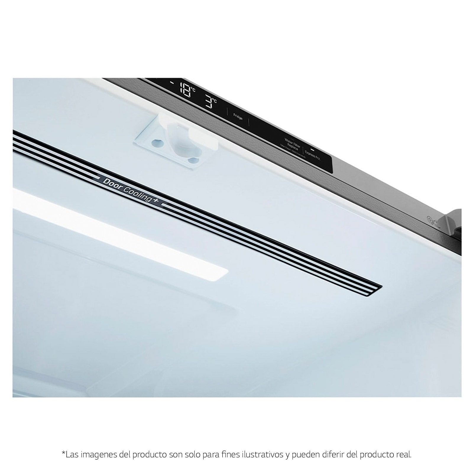 LG Nevecón French Door, Tecnología Door Cooling™, capacidad 716 LTS, acabado Platinum Silver, Inverter Lineal Compressor, LM65BGSK