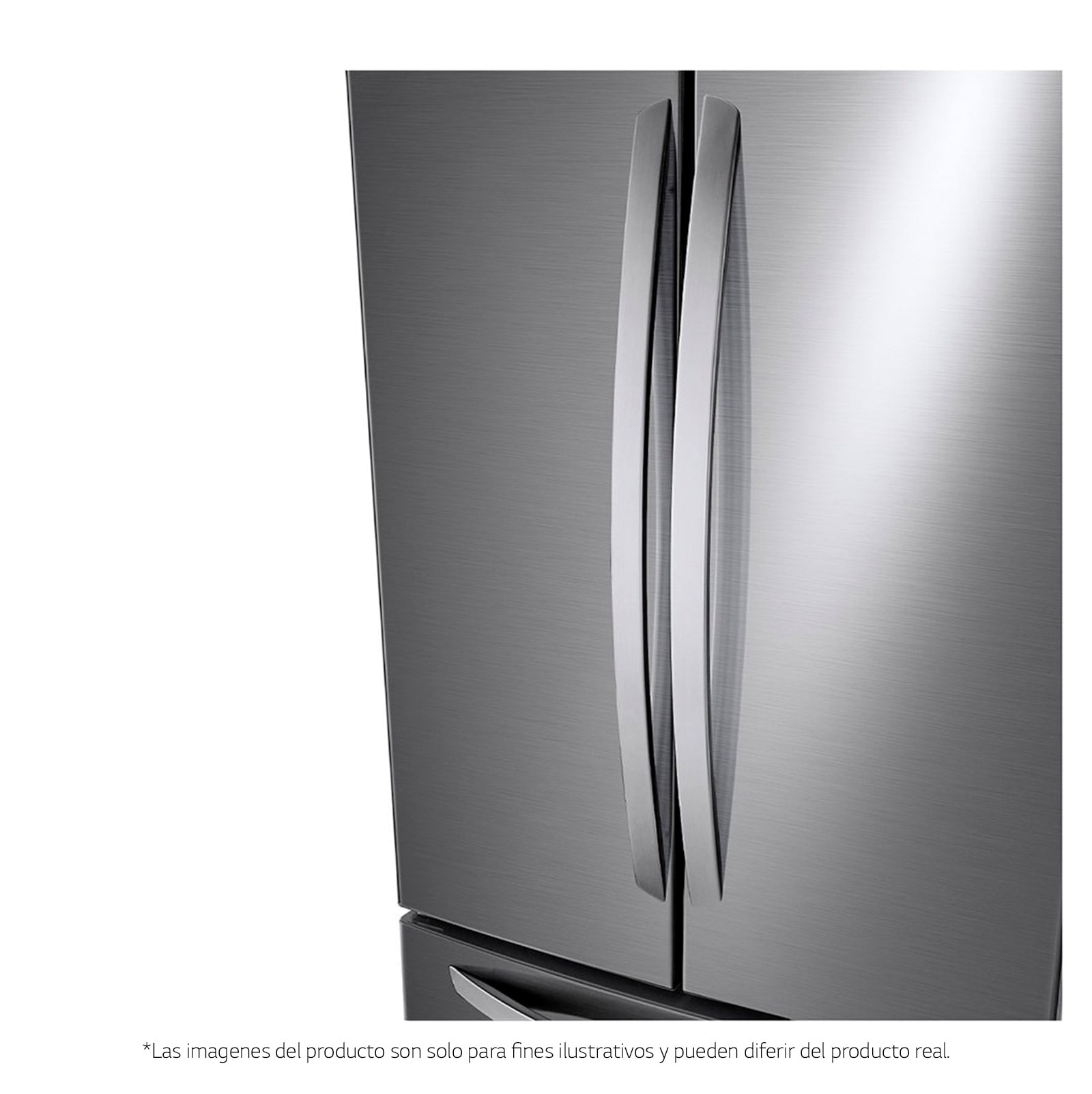 LG Nevecón French Door, Tecnología Door Cooling™, capacidad 716 LTS, acabado Platinum Silver, Inverter Lineal Compressor, LM65BGSK