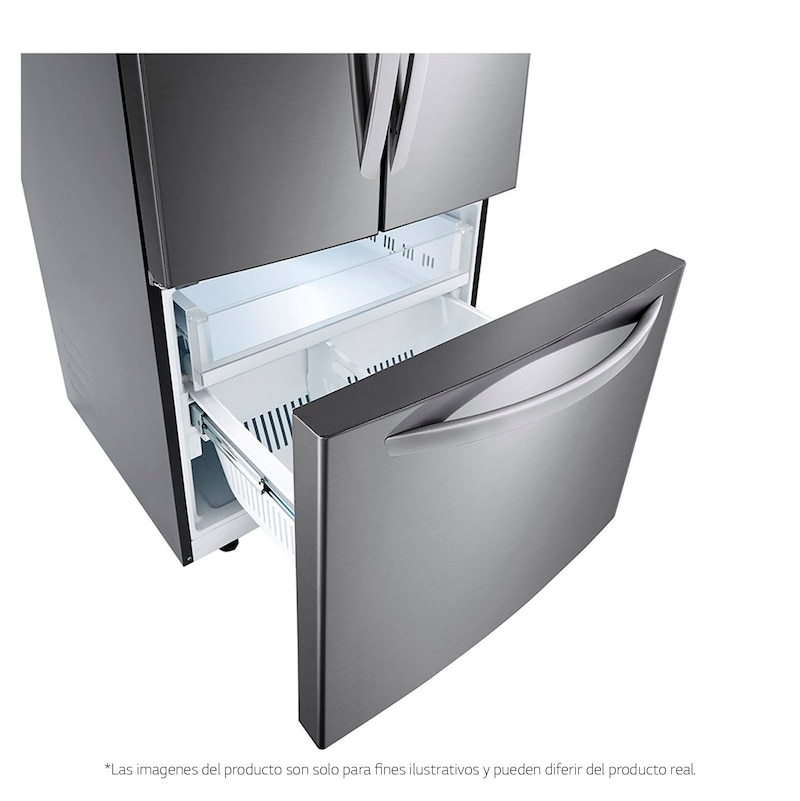 LG Nevecón French Door, Tecnología Door Cooling™, capacidad 716 LTS, acabado Platinum Silver, Inverter Lineal Compressor, LM65BGSK