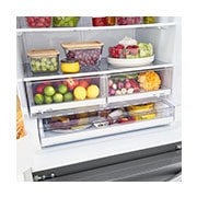 LG Nevecón French Door, Tecnología Door Cooling™, capacidad 716 LTS, acabado Platinum Silver, Inverter Lineal Compressor, LM65BGSK